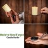 Medieval Iron Hand Forged Candle Holder Fully Functional Accessory