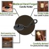 Medieval Iron Hand Forged Candle Holder Fully Functional Accessory