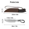 Warrior Hand Forged Iron Knife with Genuine Leather Sheath