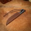 Warrior Hand Forged Iron Knife with Genuine Leather Sheath