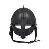 Viking Vendel Inspired Blackened Steel Helmet with Padded Liner 16 Gauge