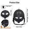 Viking Vendel Inspired Blackened Steel Helmet with Padded Liner 16 Gauge