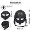 Viking Vendel Inspired Blackened Steel Helmet with Padded Liner 16 Gauge
