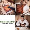 Fleur de Lis Navigation Compass Journal Handcrafted Genuine Leather Diary Notes