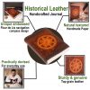 Fleur de Lis Navigation Compass Journal Handcrafted Genuine Leather Diary Notes