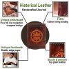 Fleur de Lis Navigation Compass Handcrafted Genuine Leather Journal Diary Notes