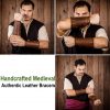 Medieval Studded Authentic Handcrafted Leather Bracers