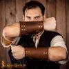 Medieval Studded Authentic Handcrafted Leather Bracers