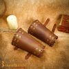 Medieval Studded Authentic Handcrafted Leather Bracers