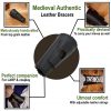 Medieval Authentic Leather Bracers with Knife Holder Loop