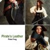 Pirate's Leather Pistol Frog Handcrafted Genuine Leathercraft