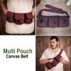Medieval Triple Pouch Cotton Canvas Belt