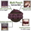 Medieval Triple Pouch Cotton Canvas Belt