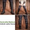 Quester Genuine Leather Greaves for Leg Protection
