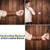 Handcrafted Medieval Archer's Genuine Leather Bracers