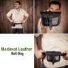 Handmade Leather Belt Bag with Antique Brass Celtic Buckle