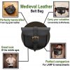 Handmade Leather Belt Bag with Antique Brass Celtic Buckle