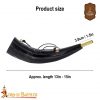 Blowing Horn / pibole / Hunting Call Genuine Ox Horn with Brass Mouthpiece