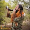 Blowing Horn / pibole / Hunting Call Genuine Ox Horn with Brass Mouthpiece