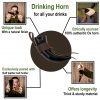 Medieval Drinking Viking Horn with Genuine Leather Holder