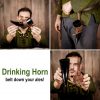 Medieval Drinking Viking Horn with Genuine Leather Holder