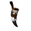 Medieval Drinking Viking Horn with Genuine Leather Holder