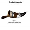 Medieval Drinking Viking Horn with Genuine Leather Holder
