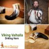 Medieval Viking Drinking Horn crafted from Authentic Ox horn