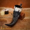 Medieval Drinking Viking Horn with Genuine Leather Holder