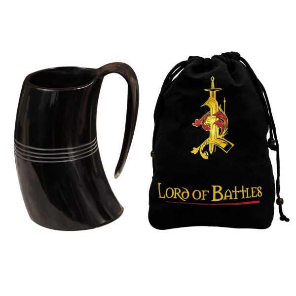 Medieval Viking Horn Tankard Beer Mug Handcrafted Genuine Ox Horn
