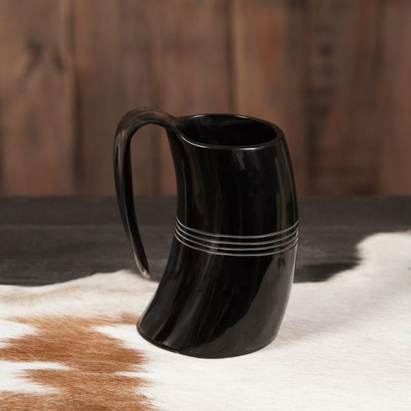 Medieval Viking Horn Tankard Beer Mug Handcrafted Genuine Ox Horn