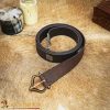 Renaissance Leather Belt with Solid Brass Buckle