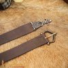 Renaissance Leather Belt with Solid Brass Buckle