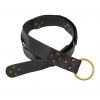 Handcrafted Leather Belt with Pure Solid Brass Ring Genuine Leathercraft