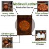 Medieval Journal with Celtic Spiral Design Handcrafted Genuine Leather Diary Notes