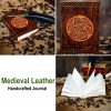 Medieval Journal with Celtic Spiral Design Handcrafted Genuine Leather Diary Notes