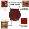 Handmade Fantasy Journal with Embossed Leaf Design Genuine Leather Diary Notes