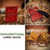 Handmade Fantasy Journal with Embossed Leaf Design Genuine Leather Diary Notes