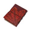 Handmade Fantasy Journal with Embossed Leaf Design Genuine Leather Diary Notes
