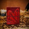 Handmade Fantasy Journal with Embossed Leaf Design Genuine Leather Diary Notes