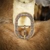 Floral Antique Brass Belt Buckle