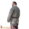 Round Ring Chainmail Hauberk Shirt, Dome Riveted, 8 mm 18 gauge, Natural