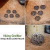 Viking Greiftier Antique Brass Leather Mounts
