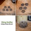 Viking Greiftier Antique Brass Leather Mounts