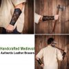 Fantasy Bracers Handcrafted Genuine Leathercraft for LARP and Cosplay