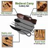 Medieval Camp Cutlery Set with Leather Sheath