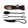 Medieval Camp Cutlery Set with Leather Sheath