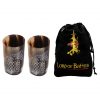 Medieval Viking Horn Beer Tankard Set of 2 Handcrafted Genuine Ox Horn
