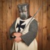 Medieval Crusader Antique Helmet with Padded Liner
