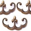 Leather and Apparel Fleur de Lis Mounts Solid Brass Decoration